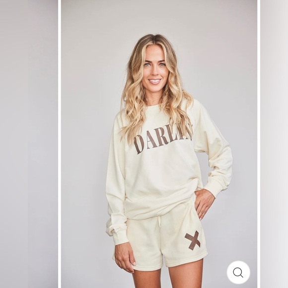 DARLIN' LIGHTWEIGHT CREWNECK & SHORTS IN IVORY SIZE XL - EXTRA LARGE - Picture 5 of 6